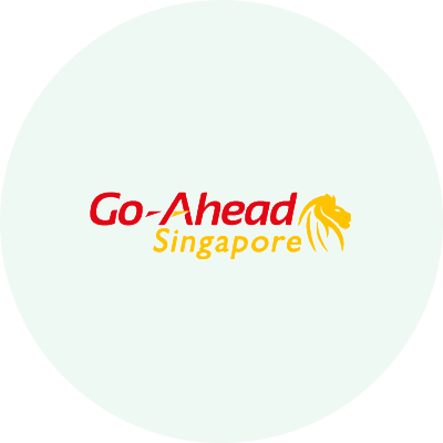 Go-Ahead Singapore logo in coloured circle