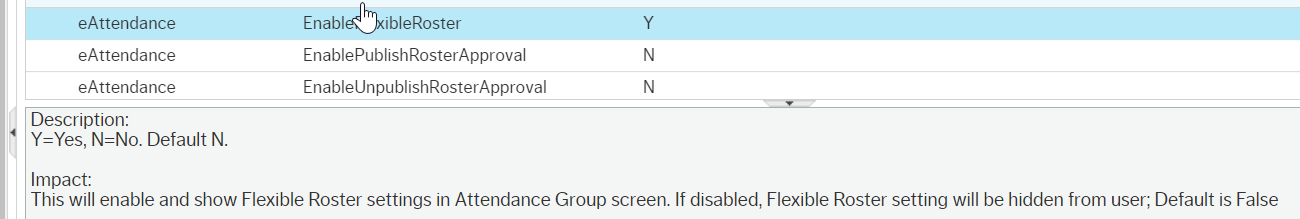 enable Flexible Roster