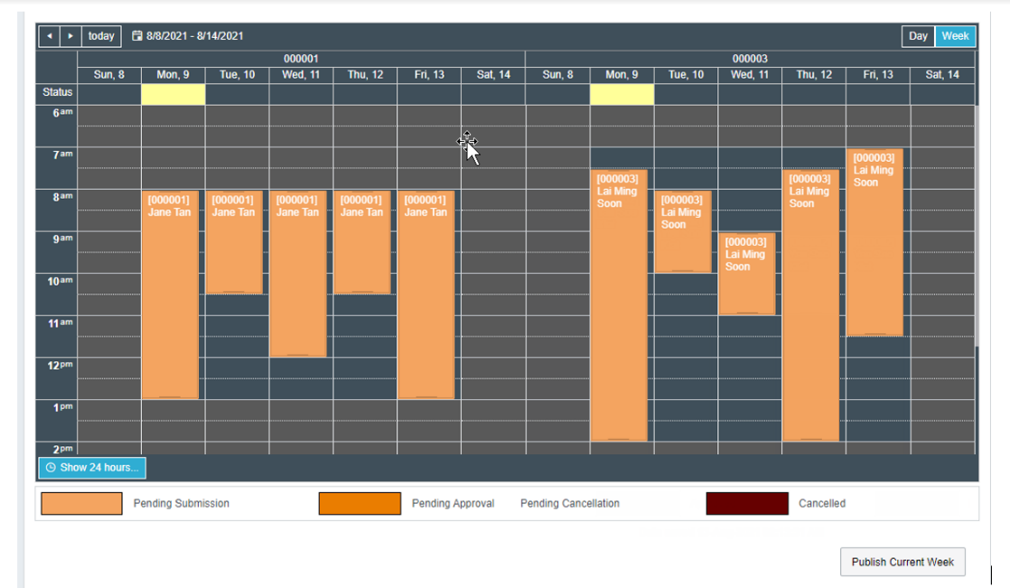 Multiple Employee Rostering