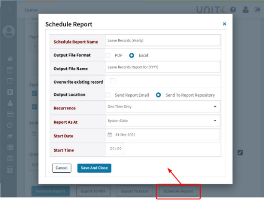 Schedule Reports