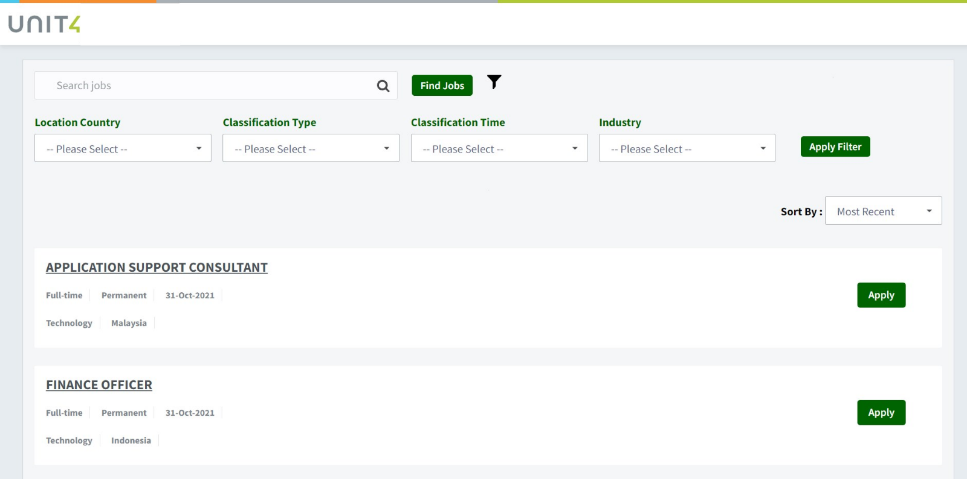 Prosoft v9’s Career Site